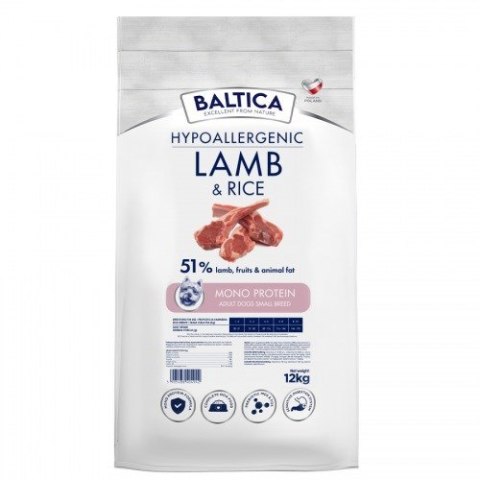 BALTICA BALTICA NUTRACEUTIC Hypoallergenic Lamb & Rice XS / S 12kg