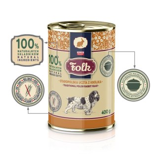 Folk FOLK Staropolska uczta z królika karma mokra dla psów 400g