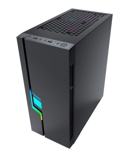 GEMBIRD GEMBIRD OBUDOWA FORNAX 2000RGB MIDI-TOWER (USB 3.0, HD AUDIO) PODŚWIETLENIE RGB, GAMINGOWY DESIGN, CZARNA