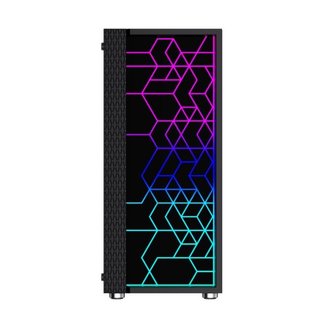 GEMBIRD GEMBIRD OBUDOWA FORNAX 2500 MIDI-TOWER (1X USB 3.0, 2X USB 2.0, HD AUDIO, SZKLANY PANEL BOCZNY) CZARNA