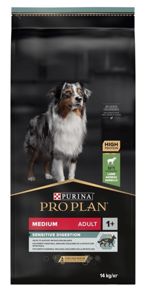 PURINA NESTLE PURINA Pro Plan Adult Medium Sensitive Digestion bogata w jagnięcinę - sucha karma dla psa - 14 kg (WYPRZEDAŻ)