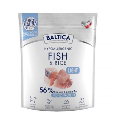 BALTICA BALTICA NUTRACEUTIC Hypoallergenic Fish & Rice Light M 1kg