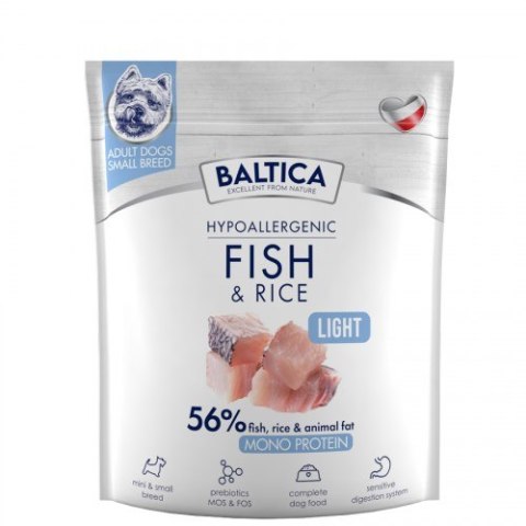 BALTICA BALTICA NUTRACEUTIC Hypoallergenic Fish & Rice Light XS / S 1kg