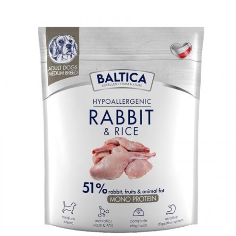 BALTICA BALTICA NUTRACEUTIC Hypoallergenic Rabbit & Rice M 1kg