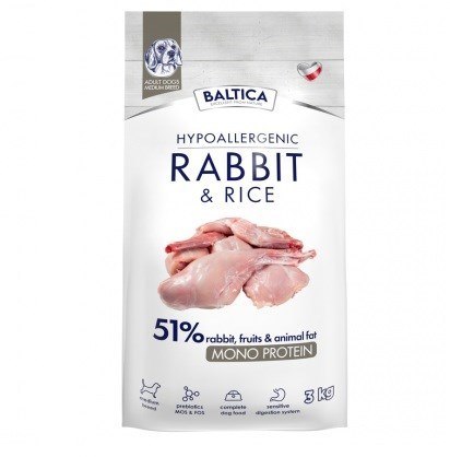 BALTICA BALTICA NUTRACEUTIC Hypoallergenic Rabbit & Rice M 3kg