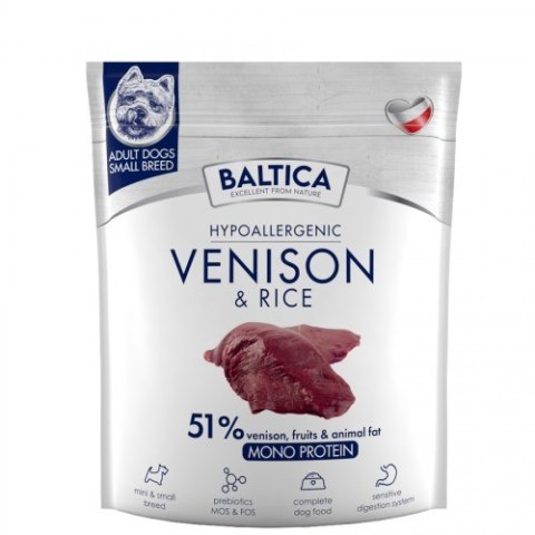 BALTICA BALTICA NUTRACEUTIC Hypoallergenic Venison & rice XS / S 1kg