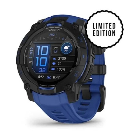 Garmin Smartwatch GARMIN Instinct 3 AMOLED 45mm Black/Bolt Blue