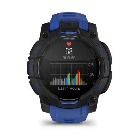 Garmin Smartwatch GARMIN Instinct 3 AMOLED 45mm Black/Bolt Blue