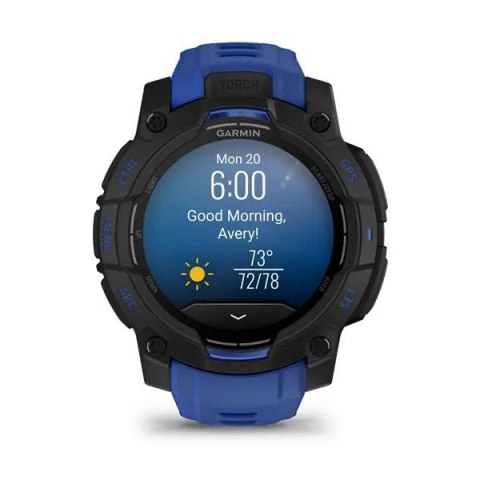 Garmin Smartwatch GARMIN Instinct 3 AMOLED 45mm Black/Bolt Blue
