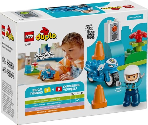 Lego LEGO DUPLO TOWN 10471 Niebieski motocykl policyjny