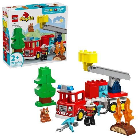 Lego LEGO DUPLO TOWN 10473 Wóz strażacki z wężem i strażakiem