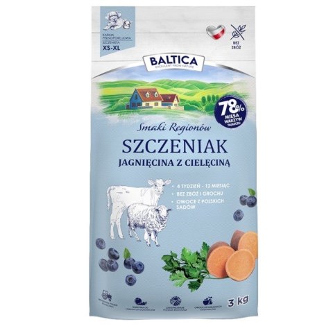 BALTICA BALTICA SMAKI REGIONÓW Szczeniak Jagnięcina z cielęciną S / L / XL 3kg