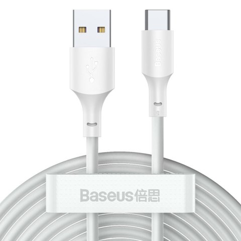 Baseus BASEUS KABEL USB/USB-C SIMPLE WISDOM, 40W, 5A, 1.5M BIAŁY