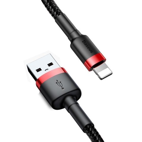 Baseus Kabel Baseus CALKLF-C19 (Lightning M - USB 2.0 M; 2m; kolor czarno-czerwony)