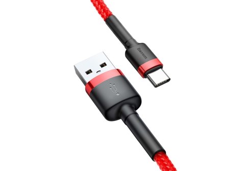 Baseus Kabel Baseus Cafule CATKLF-A09 (USB 2.0 - USB typu C ; 0,50m; kolor czerwony)