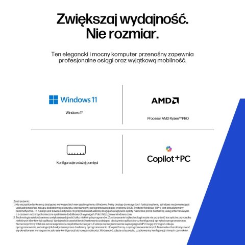 Hewlett-Packard HP ZBook 8 G1ak 14 Ryzen AI 7 PRO 350 14.0"WQXGA 120Hz 500nits AG 32GB DDR5 5600 SSD1TB Radeon 860M Cam IR 5 MPx 62Wh W11Pro 3Y 