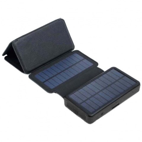 PowerNeed POWERNEED SKŁADANY PANEL SOLARNY Z POWER BANKIEM PV 9W 20000MAH LI-POLY 2X USB 2A CZARNY ES20000B