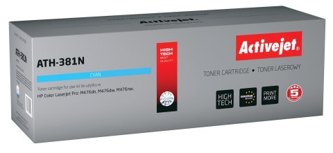 Activejet Activejet ATH-381N Toner (zamiennik HP 312A CF381A; Supreme; 2700 stron; niebieski) (WYPRZEDAŻ)