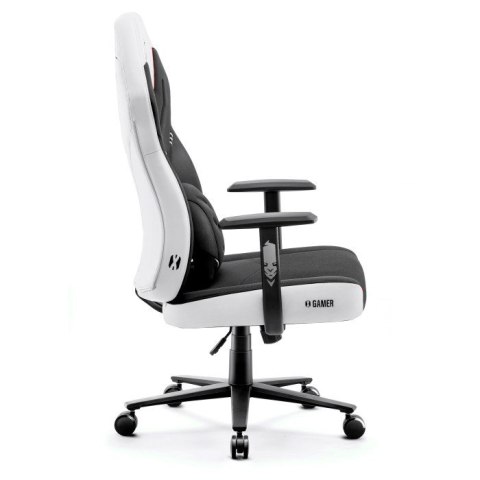 DIABLO CHAIRS Fotel gamingowy DIABLO X-GAMER fotel czarno-biały (WYPRZEDAŻ)