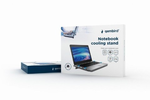 GEMBIRD GEMBIRD PODSTAWKA CHŁODZĄCA POD NOTEBOOKA 15" 1X WENTYLATOR 12CM, PODŚWIETLENIE LED, NBS-1F15-04