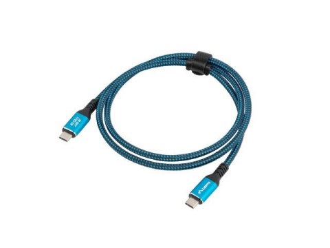 Lanberg LANBERG KABEL USB-C M/M USB4 0.5M 240W 8K 60HZ CZARNO-NIEBIESKI