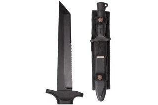 MIL-TEC Nóż Mil-Tec German Combat Knife Black 2000 stal 440