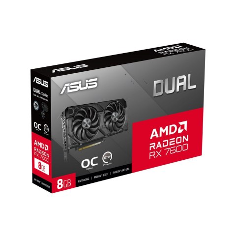 ASUS Karta graficzna ASUS Dual Radeon RX 7600 EVO OC 8GB GDDR6 (WYPRZEDAŻ)