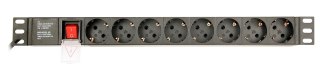 GEMBIRD GEMBIRD LISTWA ZASILAJĄCA RACK 19" PDU EG-PDU-014 1U, 16A, 8X SCHUKO, KABEL 3M