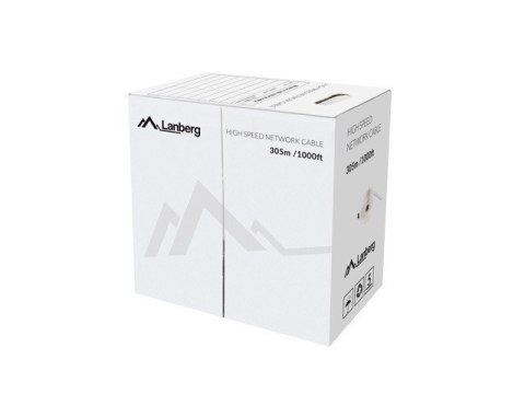 Lanberg Kabel sieciowy Lanberg LCU5-12CU-0305-S (UTP; 305m; kat. 5e; kolor szary)