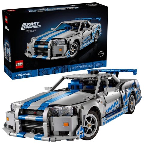 Lego LEGO Technic 42210 Samochód Nissan Skyline GT-R (R34) z filmu Za szybcy, za wściekli (WYPRZEDAŻ)