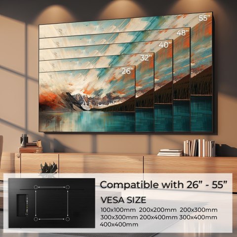 Maclean Uchwyt ścienny do telewizora Maclean MC-862 (ścienne; 26" - 55"; max. 40kg)