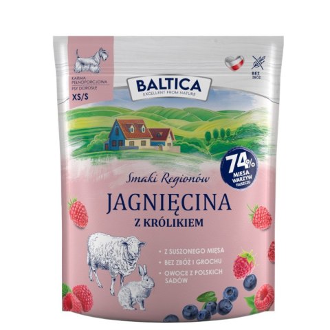BALTICA BALTICA SMAKI REGIONÓW Jagnięcina z królikiem XS / S 1kg (WYPRZEDAŻ)
