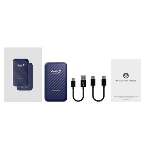 CARLINKIT Adapter CARLINKIT 4.0 Bezprzewodowy Moduł Android Auto & Apple CarPlay niebieski