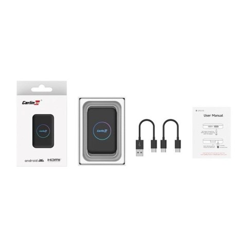 CARLINKIT Carlinkit Adapter bezprzewodowy Lite S HDMI 4GB+32GB Android Auto/Carplay dla radioodtwarzaczy samochodowych czarny