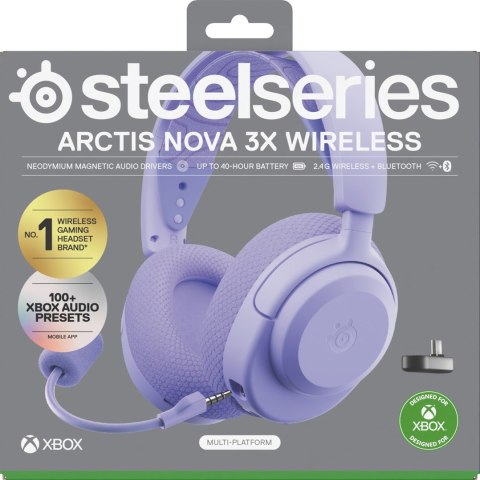 SteelSeries Słuchawki Steelseries Arctis Nova 3X Wireless for Xbox, Levander (WYPRZEDAŻ)