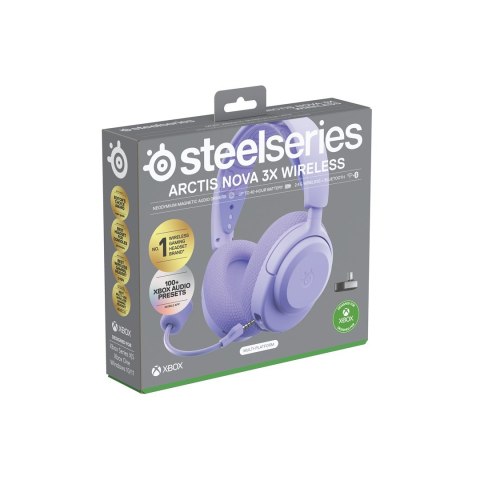 SteelSeries Słuchawki Steelseries Arctis Nova 3X Wireless for Xbox, Levander (WYPRZEDAŻ)