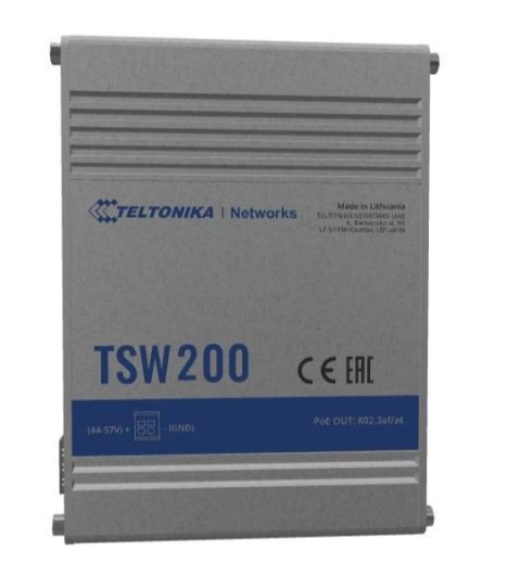 Teltonika Switch Teltonika TSW200 x RJ45 1000Mb/s PoE+, 2x SFP, 240W