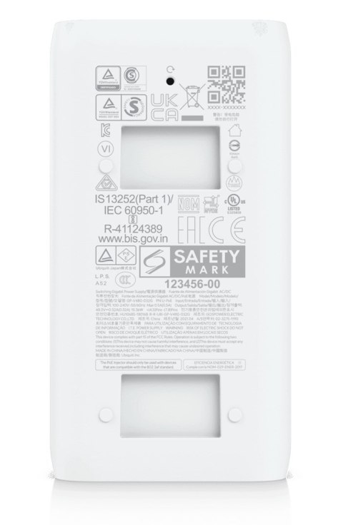 UBIQUITI Injector PoE Ubiquiti U-PoE++ PoE++ 60W (U-POE++-EU) (WYPRZEDAŻ)