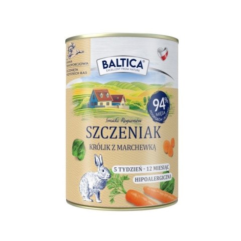 BALTICA BALTICA SMAKI REGIONÓW Szczeniak Królik z marchewką 400g
