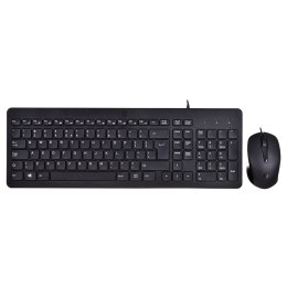 Hewlett-Packard Zestaw klawiatura + mysz HP 150 Wired Mouse and Keyboard przewodowe czarne 240J7AA