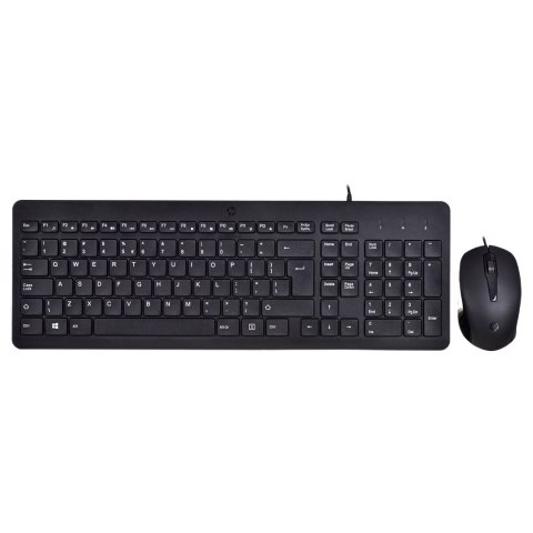 Hewlett-Packard Zestaw klawiatura + mysz HP 150 Wired Mouse and Keyboard przewodowe czarne 240J7AA