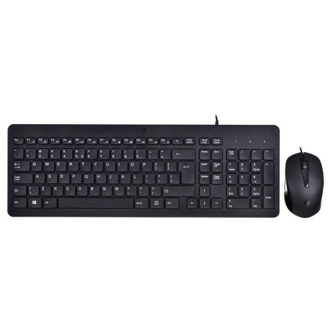Hewlett-Packard Zestaw klawiatura + mysz HP 150 Wired Mouse and Keyboard przewodowe czarne 240J7AA