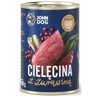 JOHN DOG John Dog BERRY Adult cielęcina z żurawiną 800g