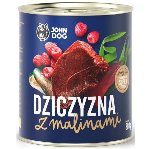 JOHN DOG John Dog BERRY Adult dziczyzna z malinami 800g