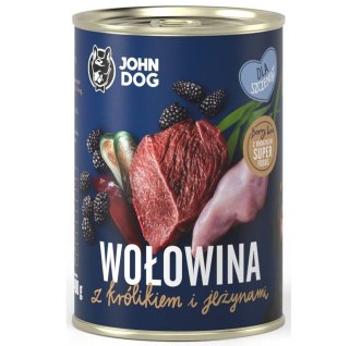 JOHN DOG John Dog BERRY wołowina i królik z jeżynami400g