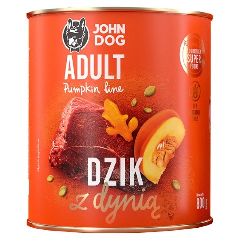 JOHN DOG John Dog PUMPKIN Adult dzik z dynią 800g