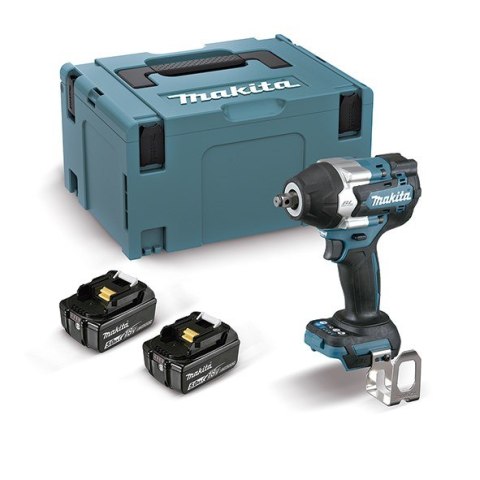 MAKITA Klucz udarowy akumulatorowy MAKITA DTW700RTJ wkrętak 1/2" 2x LXT 18V 5,0Ah Czarny, Niebieski