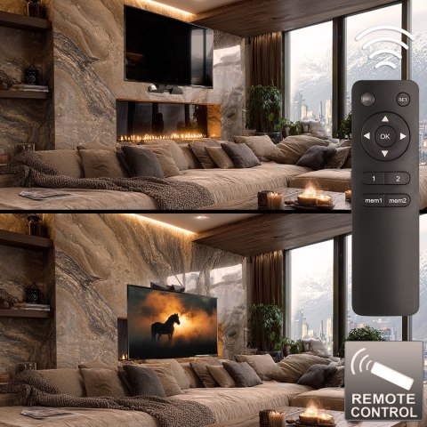 Maclean MACLEAN UCHWYT DO TV ELEKTRYCZNY NAD KOMINEK 37"-70" 35KG Z PILOTEM MC-891 (WYPRZEDAŻ)