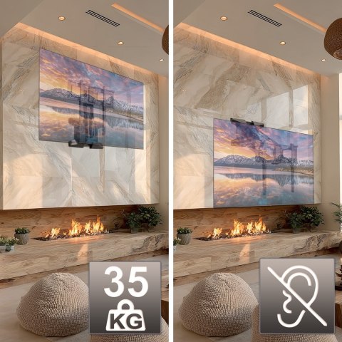 Maclean MACLEAN UCHWYT DO TV ELEKTRYCZNY NAD KOMINEK 37"-70" 35KG Z PILOTEM MC-891 (WYPRZEDAŻ)