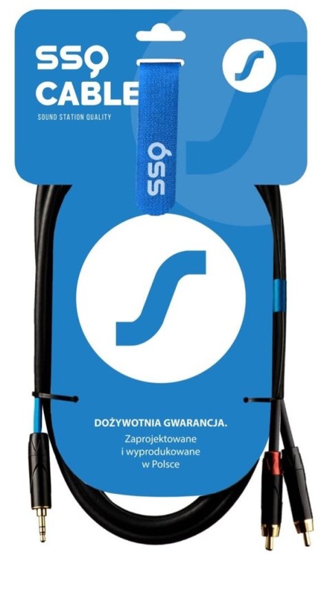 SOUND STATION QUALITY (SSQ) SSQ MiJRCA3 - kabel mini jack stereo- 2xRCA 3 metrowy